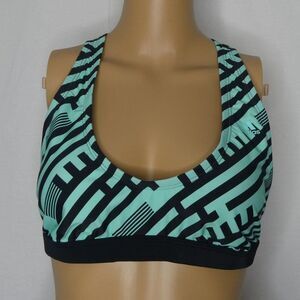 Adidas Mint Black Sports Bra Bikini Top Swimsuit S